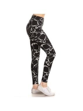 LEGGINGS DEPOT Elephant Animal Print Yoga Top Full Length Leggings Size 10 NWT